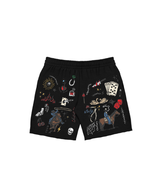 DOODLE SHORTS [BLACK]